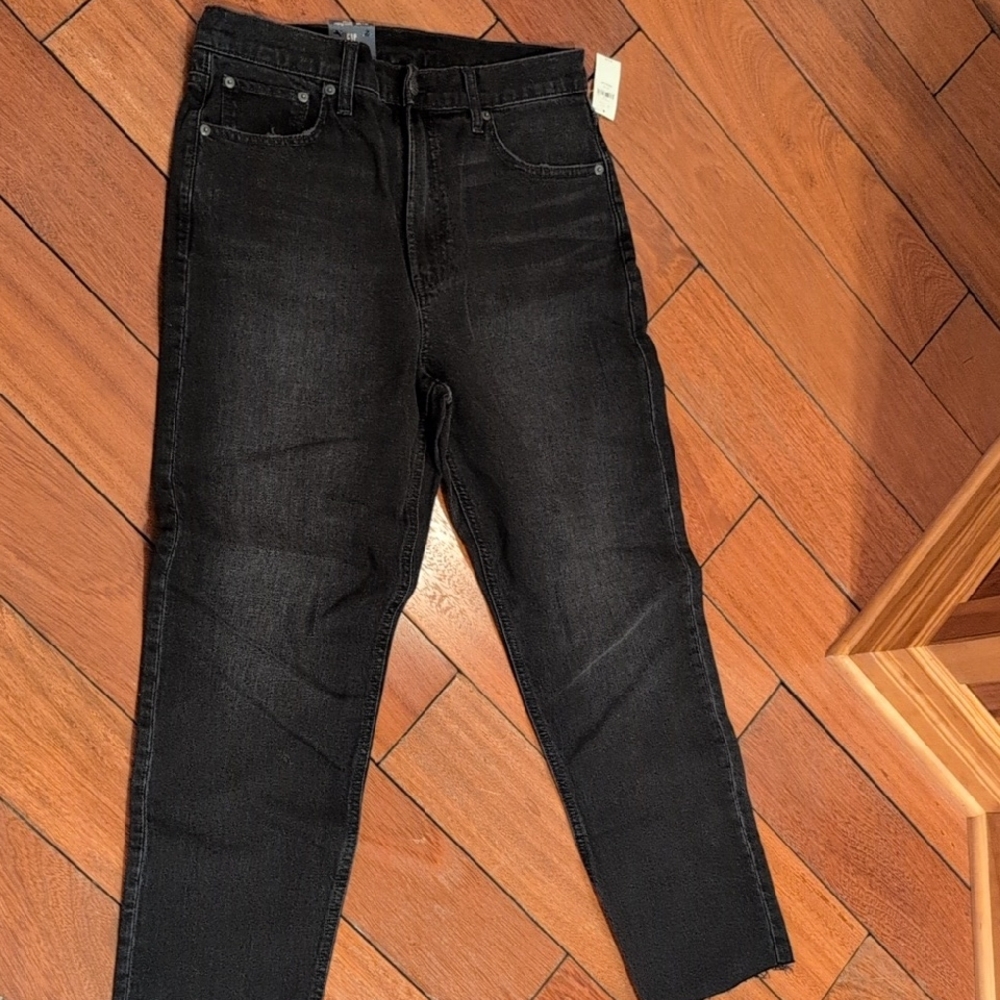 GAP Cheeky Straight Sky High Black Jeans